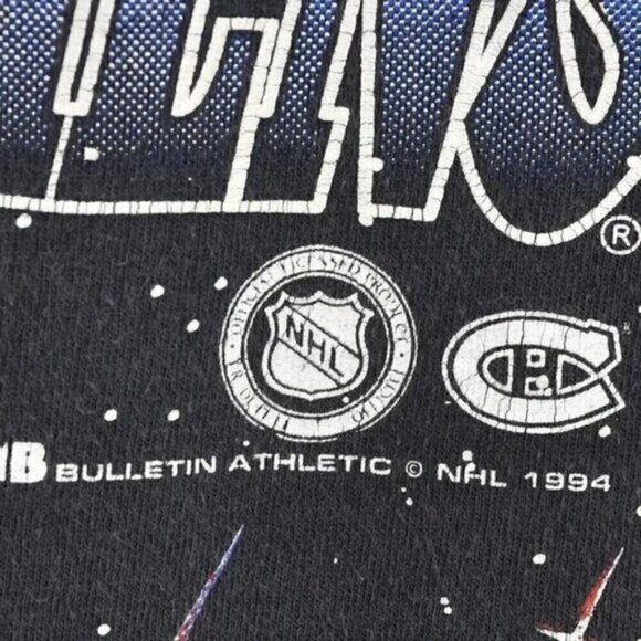 Vintage Montreal Canadians NHL Hockey T-Shirt 1994 All Over Print Size XL - Picture 7 of 12